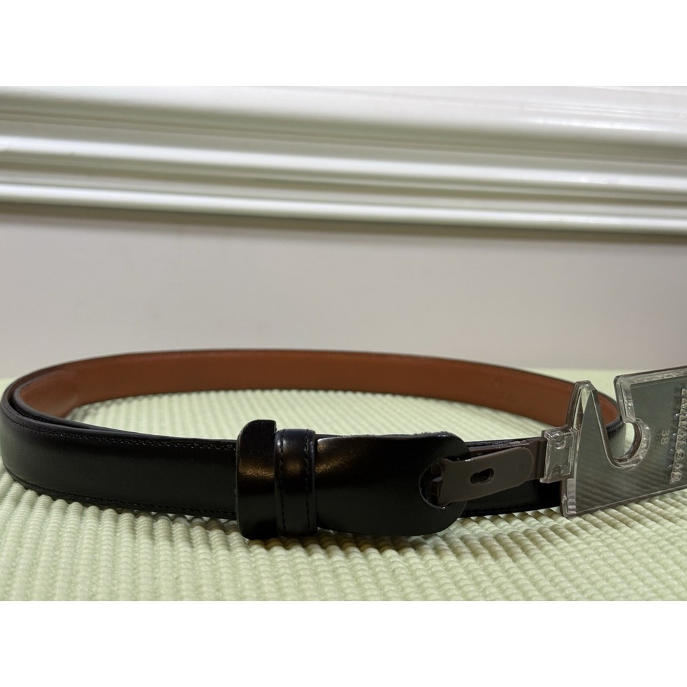 Trafalgar New 38 Black Full Grain Leather Belt Handmade In Spain Dress Classic